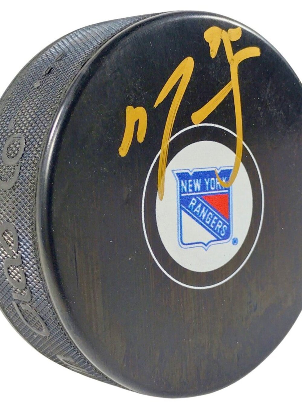 Ryan Reaves Signed New York Rangers Puck Exact Proof COA NHL NYR Auto